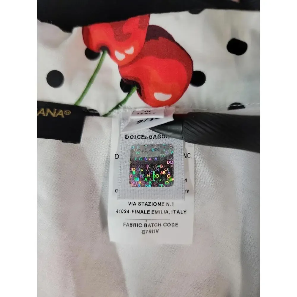 Dolce & Gabbana Polka-Dot Cherries Collegiate Tiered Size 9/10 Ladies Skirt #11 - Picture 10 of 16